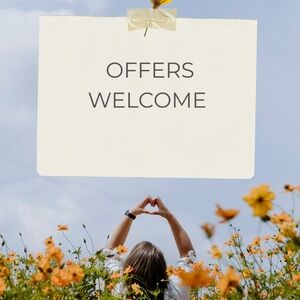 Floral Field Photo with Heart Gesture
